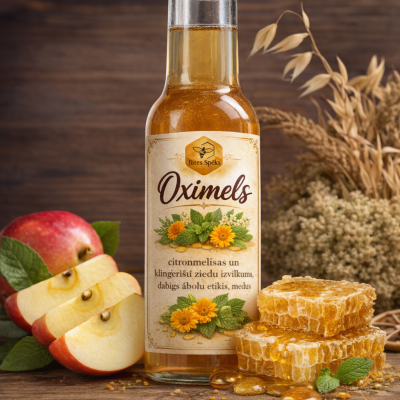 Oximels ar kliņģerīšu ziediem un citronmelisas lapām